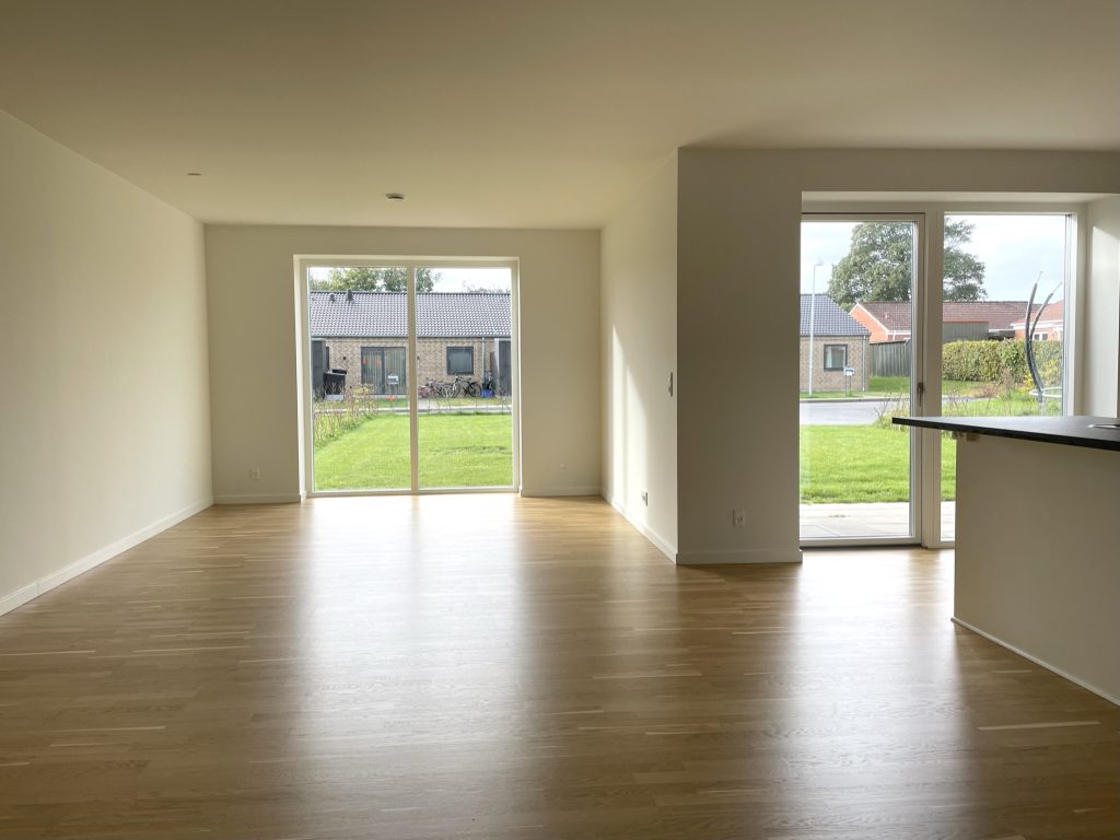 flinteager taulov 110 m2 rækkehus nybyg have skur parkering fredericia ambo ejendomsservice
