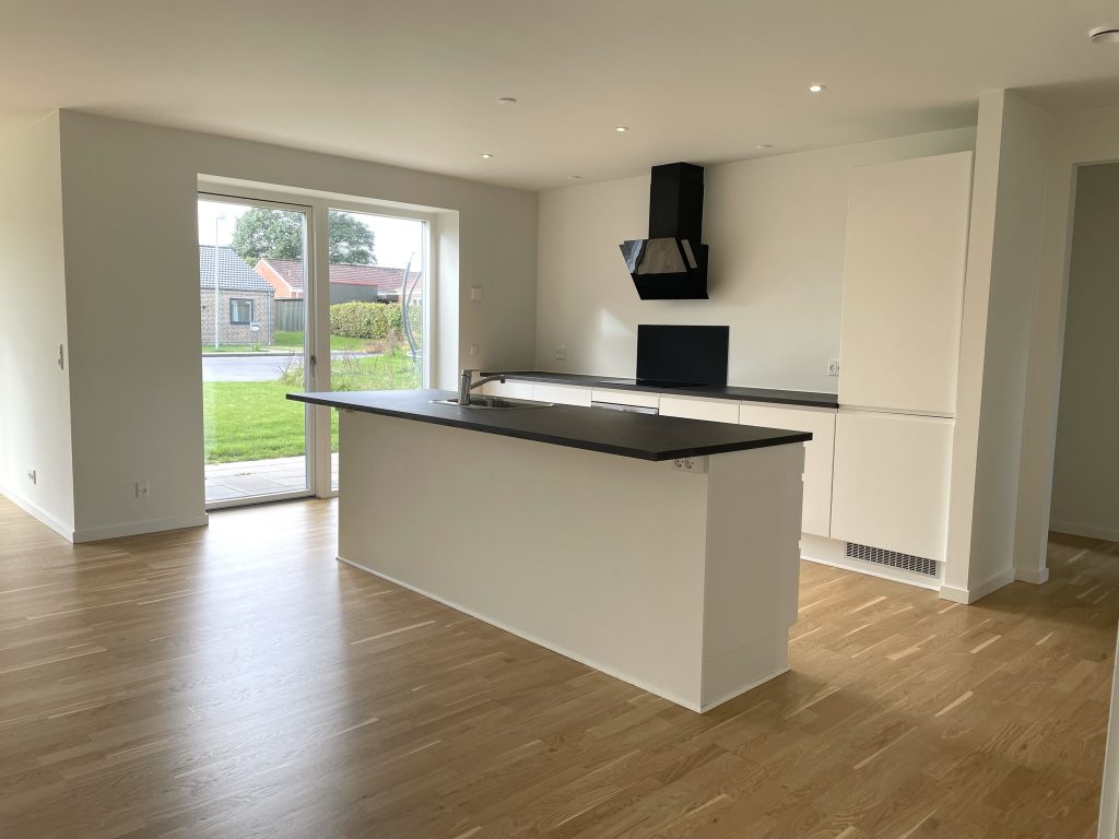 flinteager taulov 110 m2 rækkehus nybyg have skur parkering fredericia ambo ejendomsservice